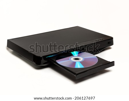 DVD CD MP3 JPEG player isolated on white background