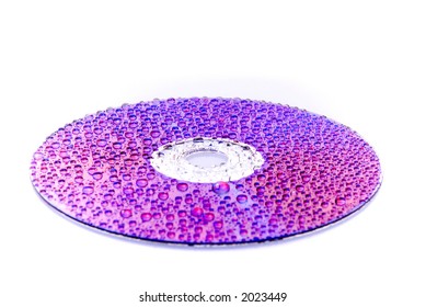 DVD Disc with rain drops