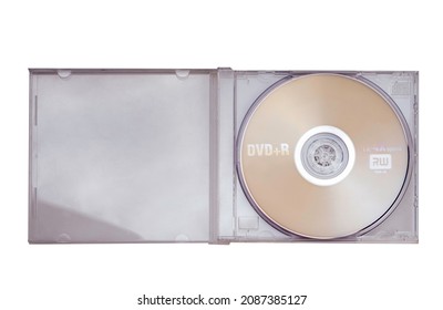 DVD Discs For Storing Data, Files Or Pictures In Old Fashion. Compact Disc Digital Audio.