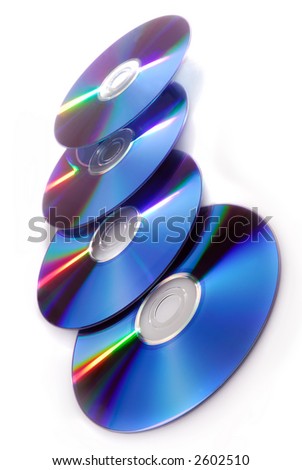 DVD disks on white