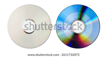 DVD front and back view isolated on white background