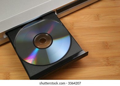 DVD player with disc