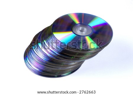 dvd tower on a white background