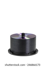 DVD-ROM stack isolated on white