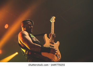 Dve Baksh Guitarist Of Sum 41 Live At O2 Victoria Warehouse Manchester, Uk, June 26th 2019 