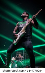 Dve Baksh Guitarist Of Sum 41 Live At O2 Victoria Warehouse Manchester, Uk, June 26th 2019 