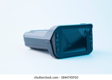 DVR And Radar Detector On A White Background .Car Accessory.