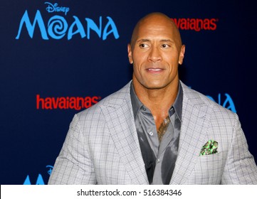 Dwayne Johnson at the AFI FEST 2016 Premiere of 'Moana' held at the El Capitan Theatre in Hollywood, USA on November 14, 2016.