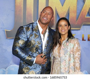 Dwayne Johnson and Dania Ramirez at the World premiere of 'Jumanji: The Next Level' held at the TCL Chinese Theatre in Hollywood, USA on December 9, 2019.