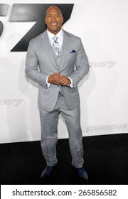 Dwayne 'The Rock' Johnson at the Los Angeles premiere of 'Furious 7' held at the TCL Chinese Theatre IMAX in Hollywood, USA on April 1, 2015. 