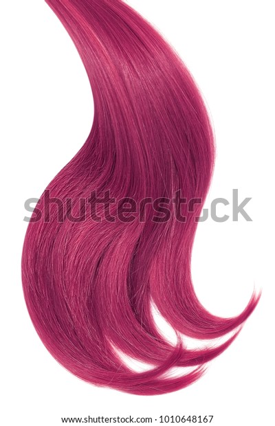 Dyed Dark Pink Hair Isolated On Stock Photo Edit Now