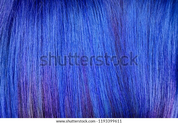 Dyed Hair Background Texture Closeupblue Hair Stock Photo Edit