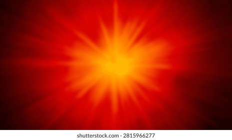 A dynamic abstract background featuring a bright burst of orange and yellow light radiating outwards against a deep red backdrop, symbolizing energy and power.