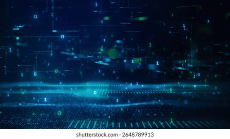 Dynamic abstract background featuring flowing binary code and light effects. Ideal for technology, data analysis, and digital innovation themes in multimedia projects. - Powered by Shutterstock - Get 15% off with code: PIKWIZARD15