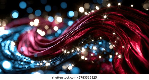 Dynamic abstract background featuring flowing red and blue light streams with a soft bokeh effect, creating a sense of motion and energy.