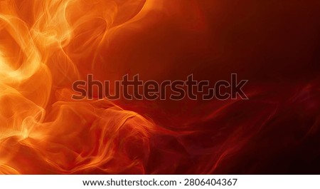 A dynamic abstract background featuring swirling patterns of intense orange and red light, evoking the energy of fire and heat.