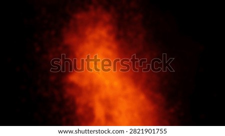 A dynamic abstract composition featuring vibrant orange and red flames, creating a sense of intense heat and energy against a deep black background.