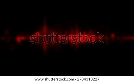 Dynamic abstract red light waveform against a black backdrop, illustrating digital sound visualization, perfect for tech and music concepts.