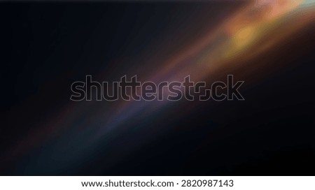 A dynamic diagonal streak of light with vibrant colors and a lens flare effect against a deep black background, creating an abstract visual.