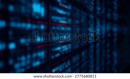 Dynamic digital data stream background with blue tones, representing futuristic technology, information, and abstract concepts. Perfect for tech, science, and data visualization projects.