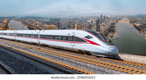 Dynamic High-Speed Train Creates Seamless Connection with Urban Landscape  