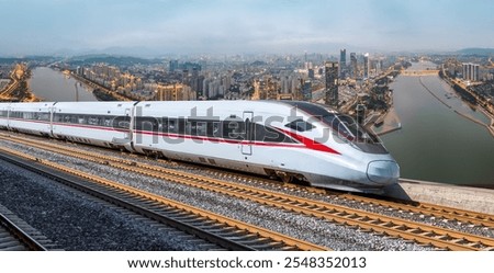 Dynamic High-Speed Train Creates Seamless Connection with Urban Landscape  