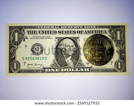 A dynamic image featuring stacked US dollar bills alongside a glowing Bitcoin logo, symbolizing the contrast between traditional and digital currencies in modern finance.