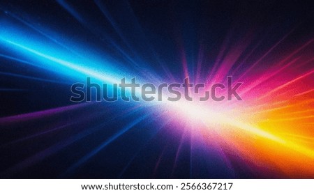 Dynamic Light Beam Action Cosmic Space Grainy Gradient Background Noisy Background Vibrant Gradient Color Concept