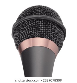 dynamic microphone on white background