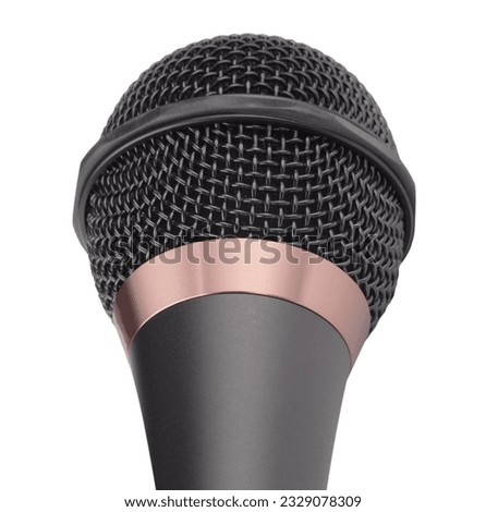 dynamic microphone on white background