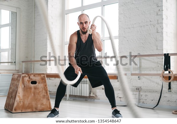 Dynamic Shot Strong Man Workout Battle Stock Photo Edit Now