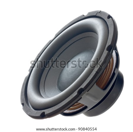 dynamic speaker(sub-woofer) close up