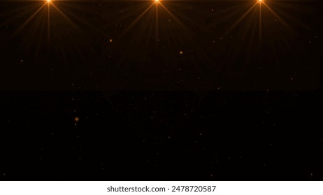 Dynamic yellow Celestial Explosion set. Black Background with Glowing golden Sunburst, Digital Lens Flare, and Color-Adjusted Light Rays