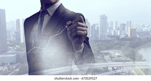 Dynamics of market growth. Mixed media - Powered by Shutterstock