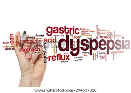 Dyspepsia word cloud concept