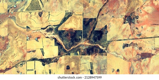 Dystopian Landscapes, After The Battle, War, The Exterminating Angel,  Photography Of The Deserts Of Africa From The Air. Aerial View Of Desert Landscapes, Genre: Abstract Naturalism, 