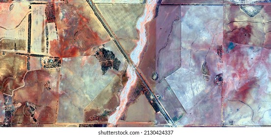 Dystopian Landscapes, After The Battle, War, The Exterminating Angel,  Photography Of The Deserts Of Africa From The Air. Aerial View Of Desert Landscapes, Genre: Abstract Naturalism, 