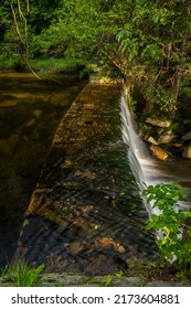 Dziki waterfall in Karpacz town in Krkonose mountains in spring soon fresh morning - Shutterstock ID 2173604881
