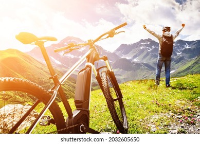 E Bike Cycle In Austria. Rental Ebike In Nature - Shutterstock ID 2032605650