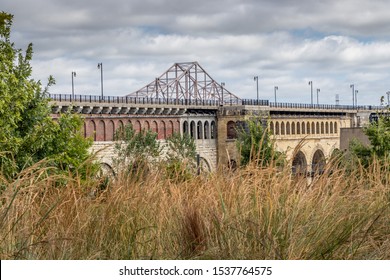 Ead's Bridge And Martin Luther King Bridge Spanning The Mississi