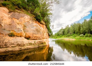 Eagle Cliffs in the valley of the Gauja river. Latvia - Shutterstock ID 2125845644