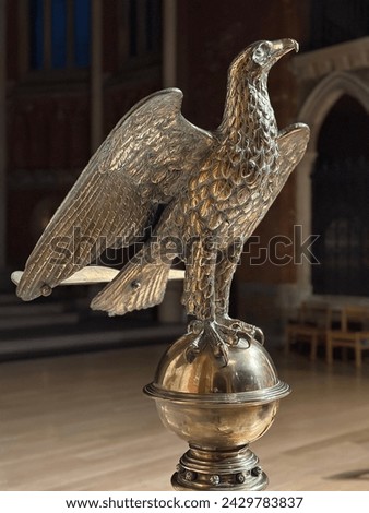 An eagle lectern as an Anglican Church in London, UK