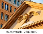 Eagle on building