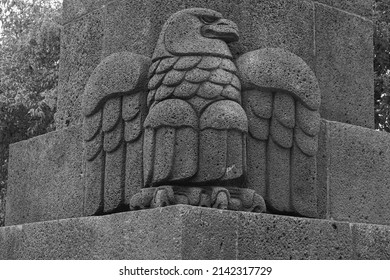 An Eagle On The Monumento A La Revolución, A Landmark And Monument Commemorating The Mexican Revolution, Located In Plaza De La República.