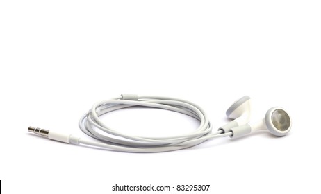 Ear Buds Isolated On A White Background