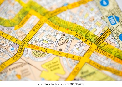 Earls Court London Map Earls Court London Uk Map Stock Photo 379135903 | Shutterstock