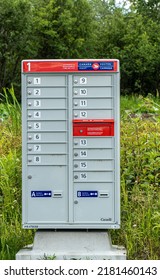 Earlton, Ontario, Canada -July 22, 2022: Canada Post Community Mail Box.