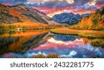 Early Autumn Reflections. Table Rock Mountain, Pickens, South Carolina, United States.