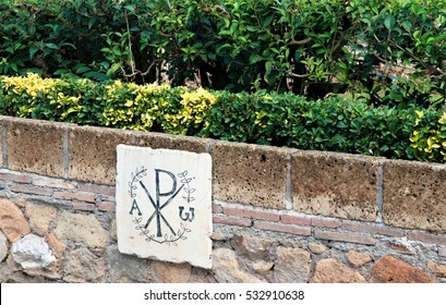 Early Christian Symbol Used In The Catacombs In Rome