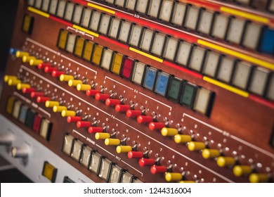 Early Computer Console On Display At Science Museum In London